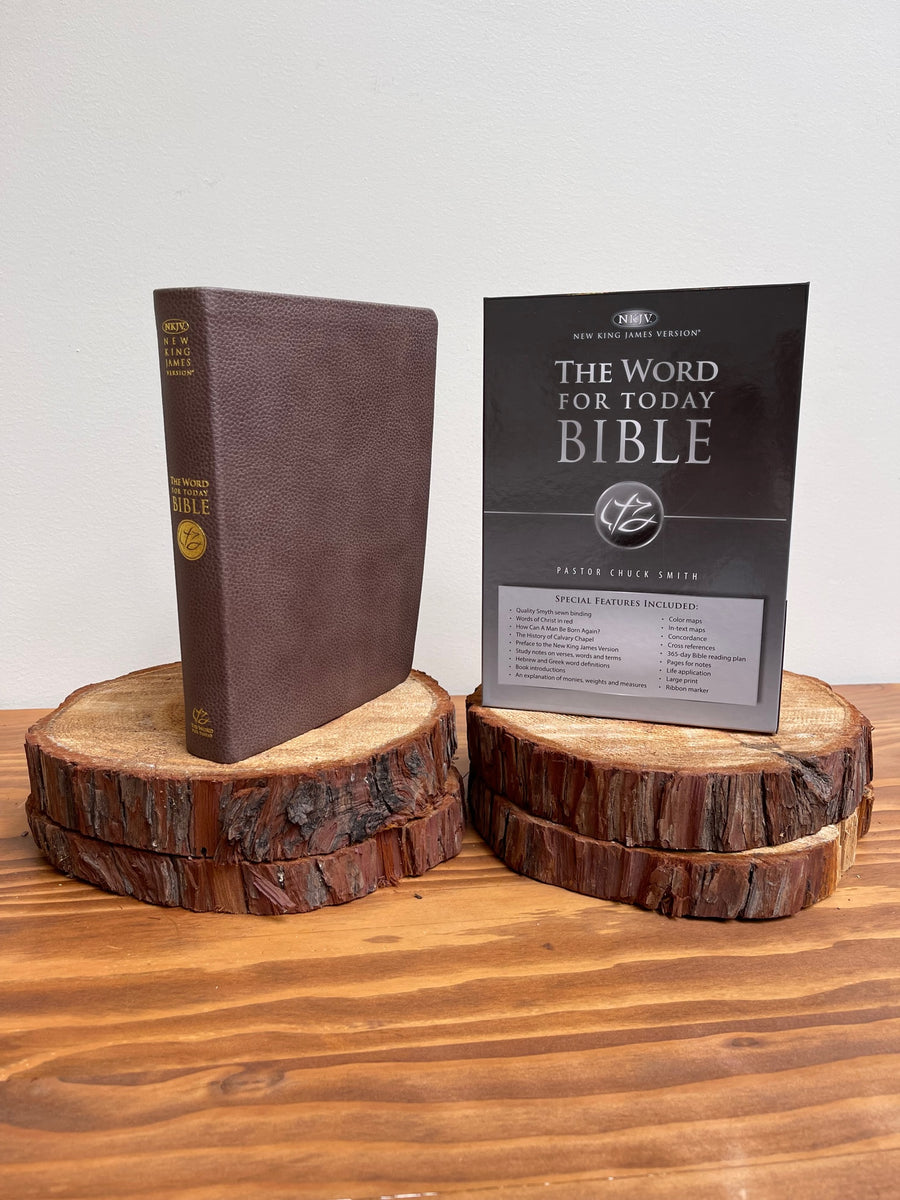 NKJV Word For Today Bible Brown Genuine Leather – twft.com