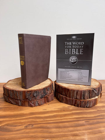NKJV Word For Today Bible Brown Genuine Leather