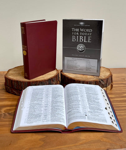 NKJV Word For Today Bible Burgundy Genuine Leather Indexed